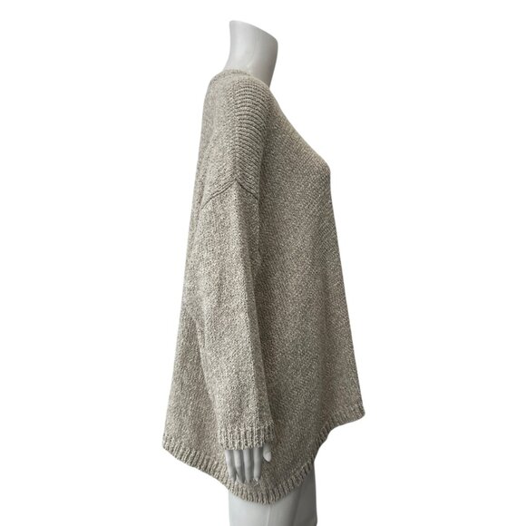eskandar Beige Knit Cotton Pullover Sweater one size - Picture 3 of 8
